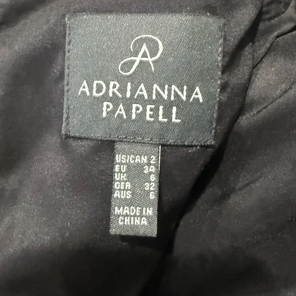 Adrianna Papell Black Velvet Gold Sequins Cocktail Dress - Picture 6 of 6